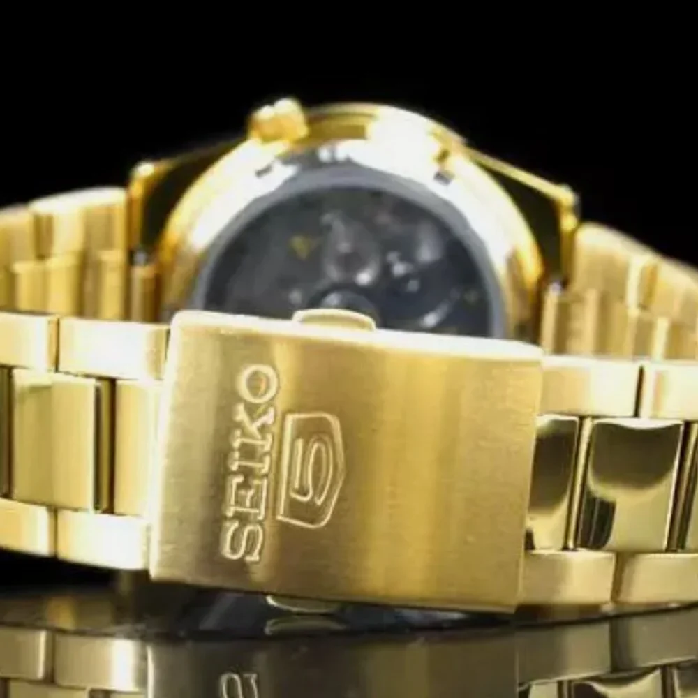 NEW Seiko Automatic Gold Tone Analog Men's Watch